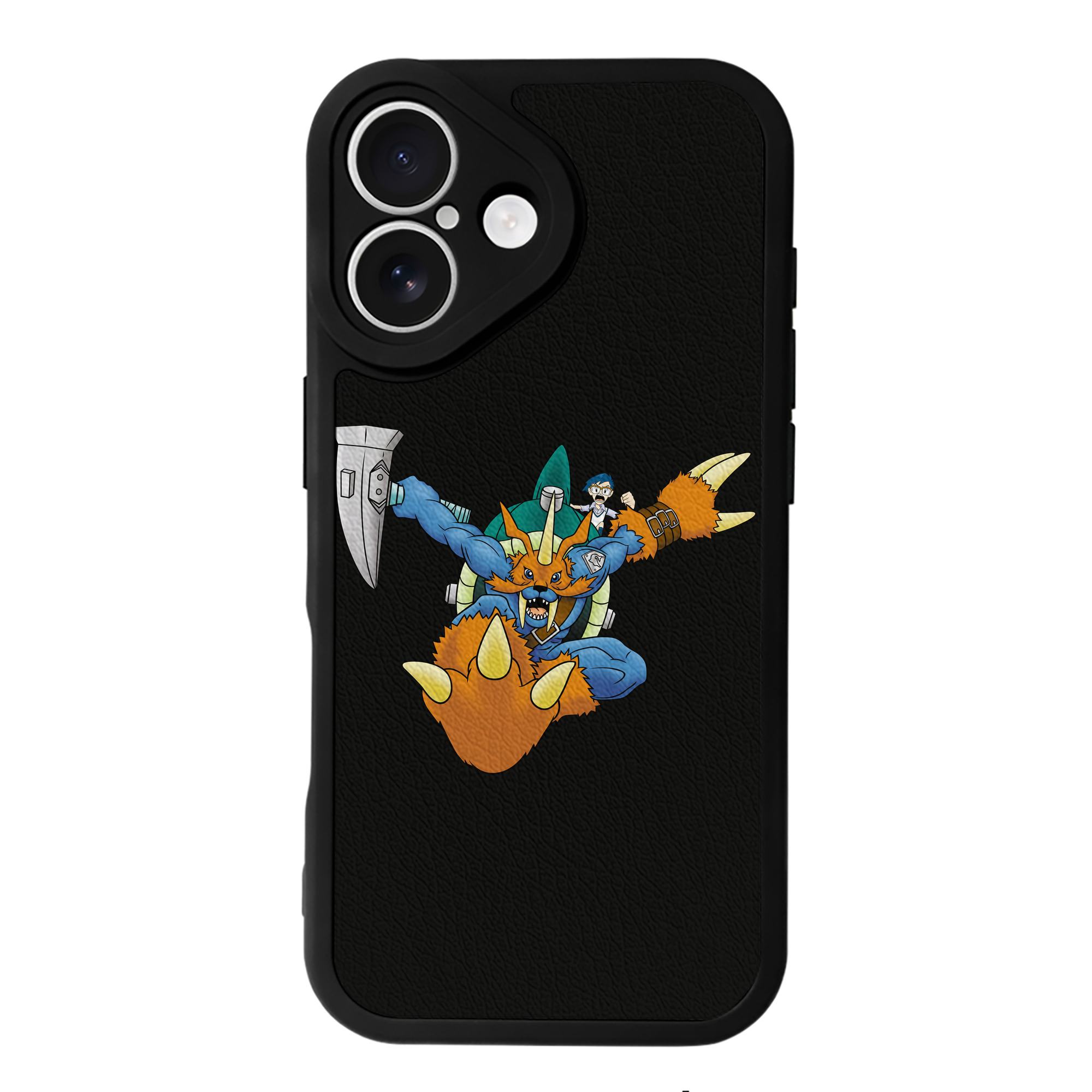（画像用） Digimon デジタルモンスター/デジモン 【iPhone 16シリーズ対応】シリコンスマホケース（レザー調） 材質：シリコン